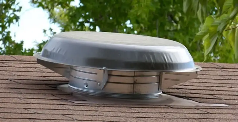 attic fan installation services with low-profile roof ventilation unit in Charlotte, NC