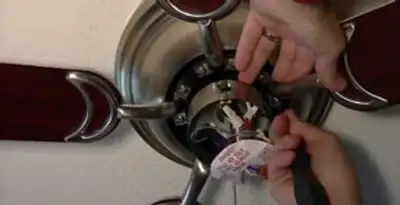 Ceiling fan installation with electrical wiring and mounting by professional electrician in Charlotte, NC