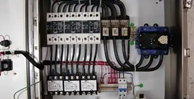 Electrical panel installation with organized circuit breakers and wiring in Charlotte, NC