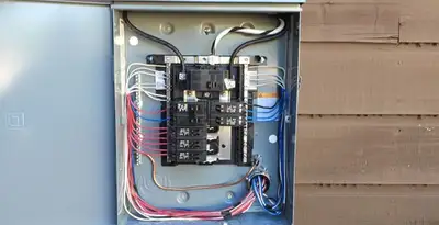 electrical panel upgrade service featuring newly installed electrical panel wired by licensed electricians in Charlotte, NC