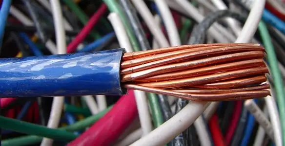 electrical wiring services showing exposed copper conductors and cable preparation in Charlotte, NC