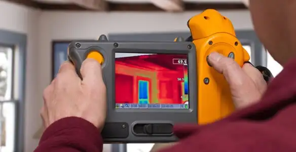 home energy audit service capturing thermal readings to analyze insulation and electrical efficiency in Charlotte, NC