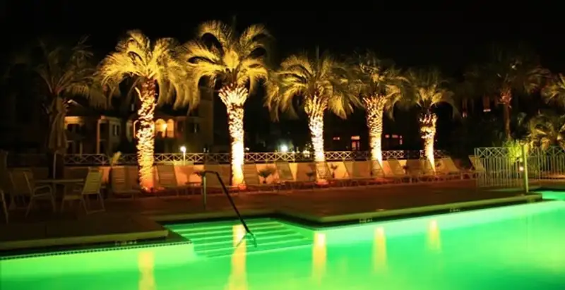 landscape lighting installation services illuminating outdoor recreational areas in Charlotte, NC
