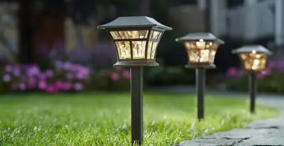 landscape lighting installation services with professionally installed pathway lights in Charlotte, NC