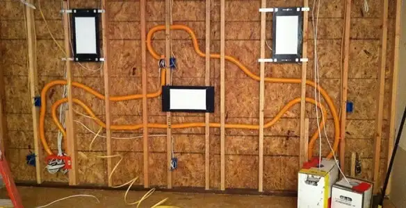 new construction wiring project displaying complete electrical system layout installed by professionals in Charlotte, NC