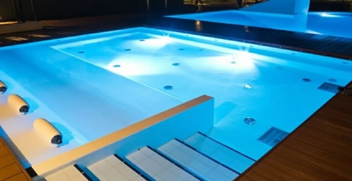 pool light installation and repair services providing modern illuminated pool lighting in Charlotte, NC