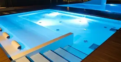 pool light installation and repair services providing modern illuminated pool lighting in Charlotte, NC