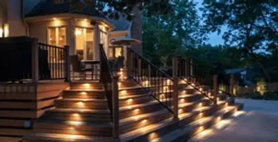 Residential electrician installing outdoor lighting for home safety in Charlotte, NC