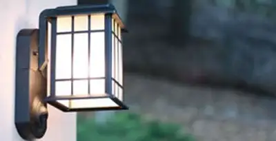 security light installation services with professionally mounted exterior wall light in Charlotte, NC